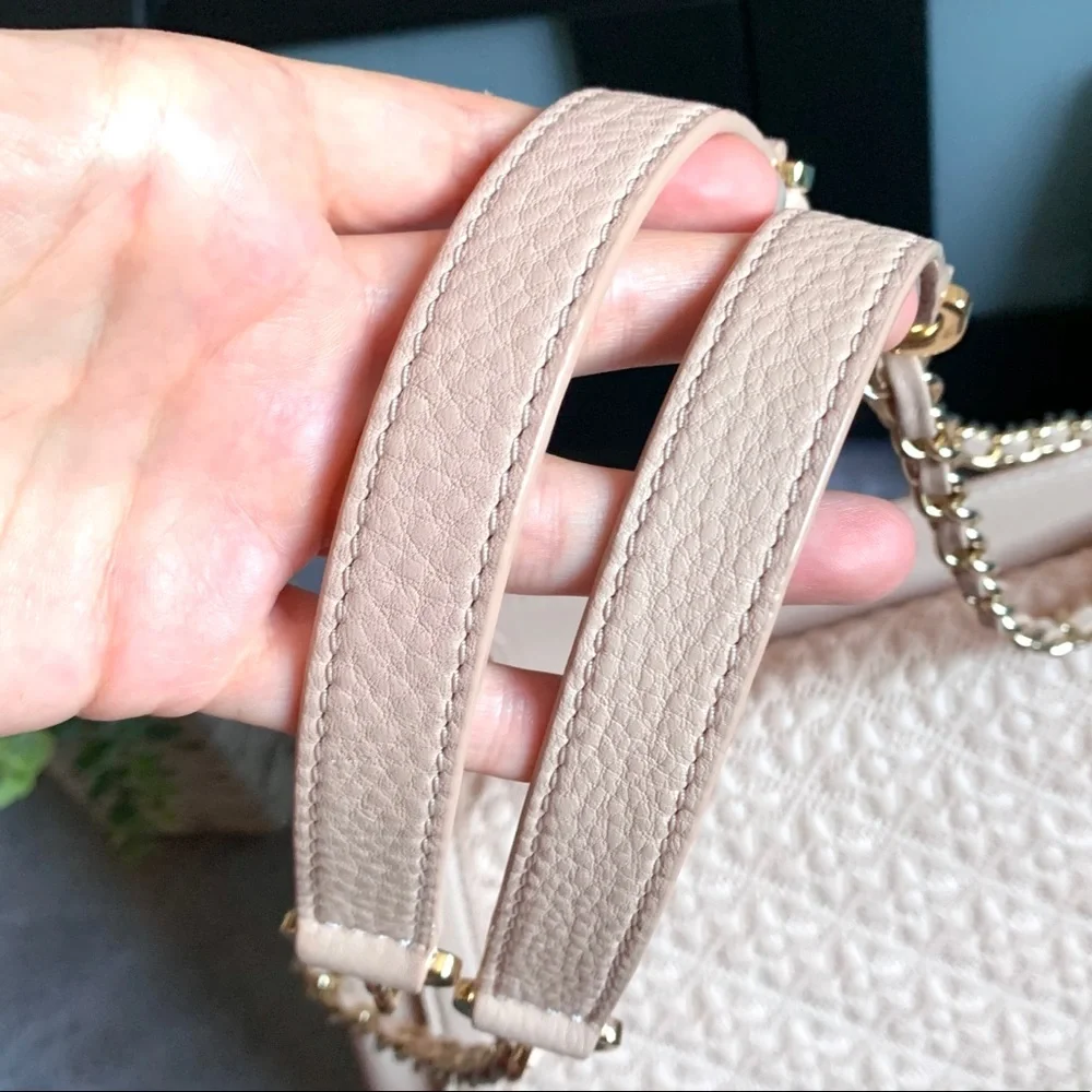 Tory Burch Bryant Pink Quilted Chain Flap Bag - Picture 10 of 16